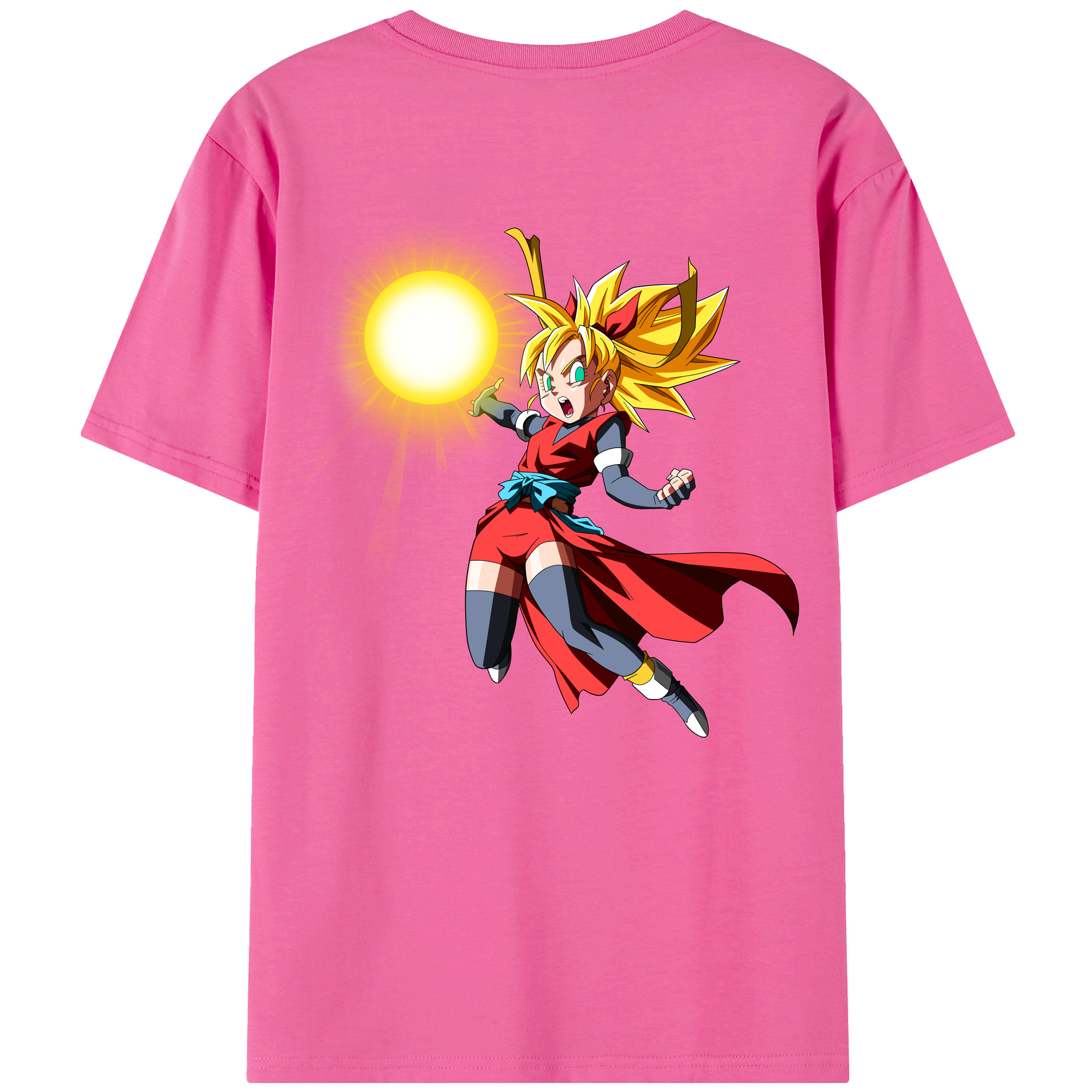 （画像用） ドラゴンボール カリフラ DRAGON BALL Caulifla レディース半袖Tシャツ(バックプリント)